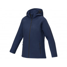 Notus женская утепленная куртка из софтшелла - Темно - синий с нанесением логотипа компании