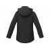 Notus женская утепленная куртка из софтшелла - сплошной черный с нанесением логотипа компании