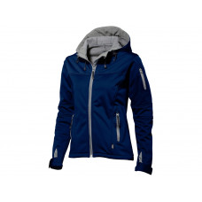Куртка софтшел "Match" женская, темно-синий/серый с нанесением логотипа компании