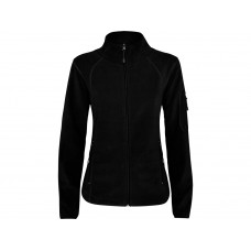 Куртка флисовая "Luciane" женская, черный с нанесением логотипа компании