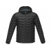 Мужская утепленная куртка Petalite из материалов, переработанных по стандарту GRS - сплошной черный с нанесением логотипа компании