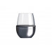 Тумблер для вина WINE KUZIE, серебристый с нанесением логотипа компании