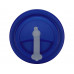 Пластиковый стакан Take away с двойными стенками и крышкой с силиконовым клапаном, 350 мл, белый/темно-синий с нанесением логотипа компании