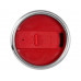 Термостакан Elwood из переработанной нержавеющей стали, 410 мл - Серебристый/Красный с нанесением логотипа компании