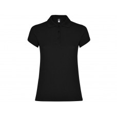 Рубашка поло "Star" женская, черный с нанесением логотипа компании
