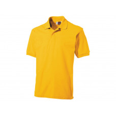 Рубашка поло "Boston" мужская, золотисто-желтый с нанесением логотипа компании