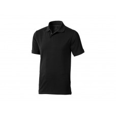 Calgary мужская футболка-поло с коротким рукавом, черный с нанесением логотипа компании