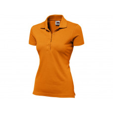 Рубашка поло "First" женская, оранжевый с нанесением логотипа компании