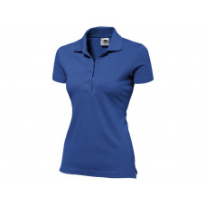 Рубашка поло "First" женская, классический синий с нанесением логотипа компании