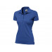 Рубашка поло "First" женская, классический синий с нанесением логотипа компании