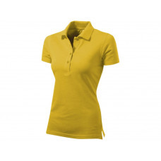 Рубашка поло "First" женская, золотисто-желтый с нанесением логотипа компании