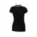 Рубашка поло "Erie" женская, черный с нанесением логотипа компании