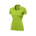Рубашка поло "First" женская, зеленое яблоко с нанесением логотипа компании