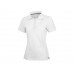 Calgary женская футболка-поло с коротким рукавом, белый с нанесением логотипа компании