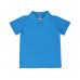 Рубашка поло "First" детская, голубой с нанесением логотипа компании