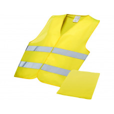 Защитный жилет Watch-out в чехле, неоново-желтый с нанесением логотипа компании