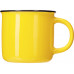 Кружка с каймой "Countryside M", желтый 410ml с нанесением логотипа компании