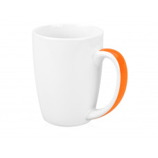 Кружка "Good Day" 320мл, белый/оранжевый с нанесением логотипа компании