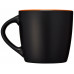 Керамическая чашка Riviera, черный/оранжевый с нанесением логотипа компании