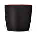 Керамическая чашка Riviera, черный/красный с нанесением логотипа компании