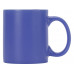 Матовая кружка Марко базовой формы, цветная снаружи, белая внутри, синий с нанесением логотипа компании