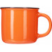 Кружка с каймой "Countryside M", оранжевый 410ml с нанесением логотипа компании