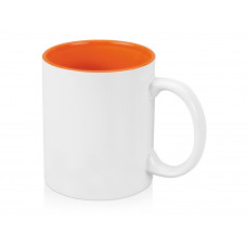 Кружка «Gain» 320мл, белый/оранжевый с нанесением логотипа компании