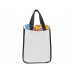 Маленькая ламинированная сумка для покупок, белый с нанесением логотипа компании