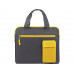 Конференц сумка "Session", серый/желтый с нанесением логотипа компании