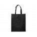 Ламинированная сумка для покупок среднего размера, черный с нанесением логотипа компании