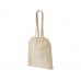 Рюкзак со шнурком Eliza из хлопчатобумажной ткани плотностью 240 г/м2, натуральный с нанесением логотипа компании
