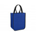 Маленькая ламинированная сумка для покупок, ярко-синий с нанесением логотипа компании