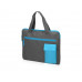 Конференц сумка «Session», серый/голубой с нанесением логотипа компании