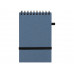 Блокнот B7 «Toledo S», синий + ручка шариковая «Pianta» из пшеничной соломы, синий с нанесением логотипа компании