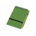 Блокнот B7 «Toledo S», зеленый + ручка шариковая «Pianta» из пшеничной соломы, зеленый с нанесением логотипа компании