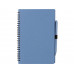 Блокнот А5 «Toledo M», синий + ручка шариковая «Pianta» из пшеничной соломы, синий с нанесением логотипа компании
