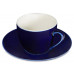 Чайная пара базовой формы Lotos, 250мл, темно-синий с нанесением логотипа компании