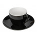 Чайная пара базовой формы Lotos, 250мл, черный с нанесением логотипа компании