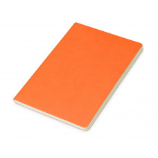 Блокнот «Wispy» линованный в мягкой обложке, оранжевый с нанесением логотипа компании