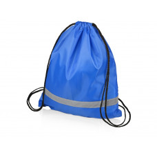 Рюкзак "Россел", синий с черными шнурками с нанесением логотипа компании