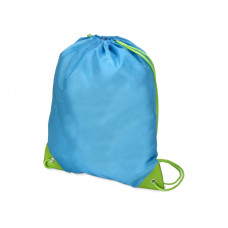 Рюкзак- мешок Clobber, голубой/зеленое яблоко с нанесением логотипа компании