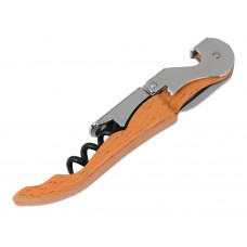 Нож сомелье Pulltap's Wood, коричневый с нанесением логотипа компании