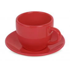 Чайная пара Melissa керамическая, красный (Р) с нанесением логотипа компании