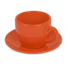 Чайная пара Melissa керамическая, оранжевый (Р) с нанесением логотипа компании