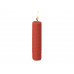 Свеча из вощины 3 х 12,5 см с деревянным ярлыком, красный с нанесением логотипа компании