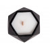 Свеча в декоративном стакане "Geometry", черный с нанесением логотипа компании