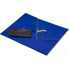 Pieter GRS сверхлегкое быстросохнущее полотенце 100x180 см - Ярко-синий с нанесением логотипа компании
