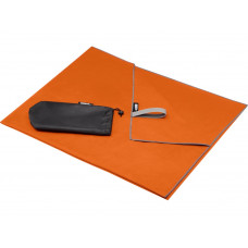 Pieter GRS сверхлегкое быстросохнущее полотенце 100x180 см - Оранжевый с нанесением логотипа компании