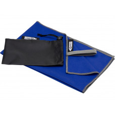 Pieter GRS сверхлегкое быстросохнущее полотенце 30x50 см - Ярко-синий с нанесением логотипа компании