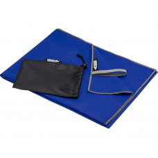 Pieter GRS сверхлегкое быстросохнущее полотенце 50x100 см - Ярко-синий с нанесением логотипа компании